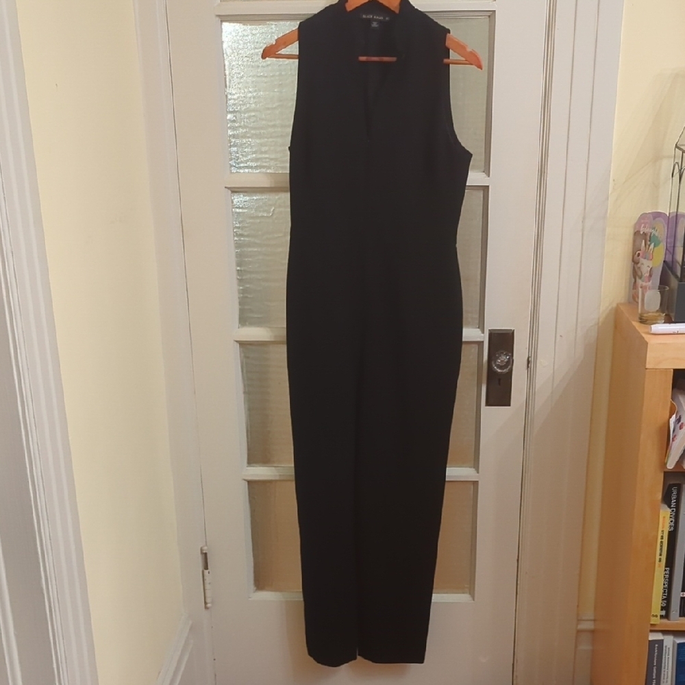 Black Halo Structured Black Jumpsuit Made in USA